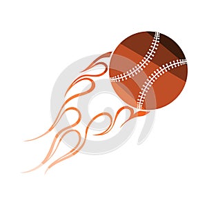 Baseball fire ball icon