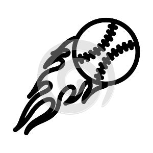 Baseball Fire Ball Icon
