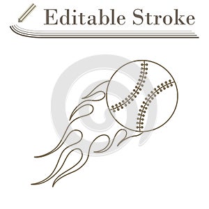 Baseball Fire Ball Icon
