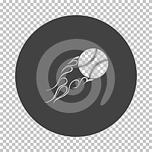 Baseball fire ball icon