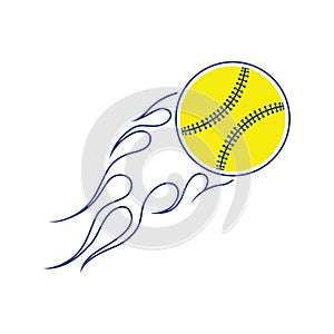 Baseball fire ball icon