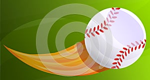 Baseball fireball concept banner, cartoon style