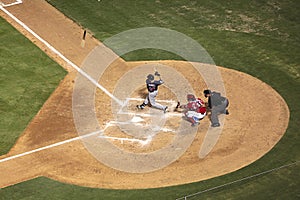 Baseball game detail.