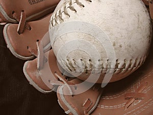 Baseball and glove