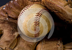 Baseball and glove