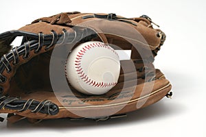 Baseball and glove