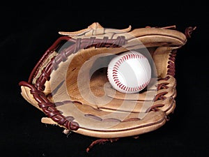 Baseball and glove