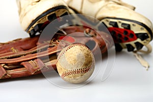 Baseball Glove and Ball