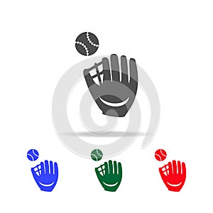 Baseball glove and ball icons. Elements of sport element in multi colored icons. Premium quality graphic design icon. Simple icon