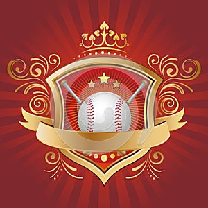baseball and gold shield