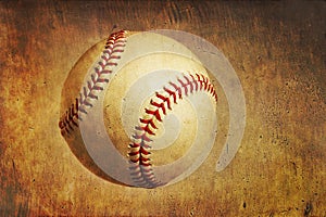 A baseball on a grunge textured background