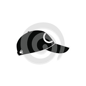 Baseball hat black simple icon