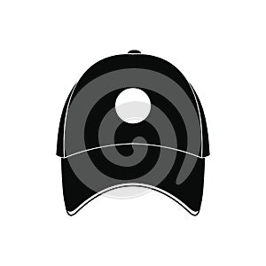 Baseball hat black simple icon