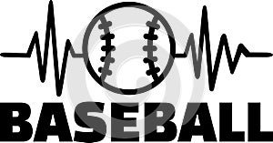 Baseball heartbeat line