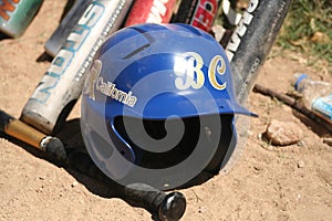 Baseball helmet and bats sports outdoor photo