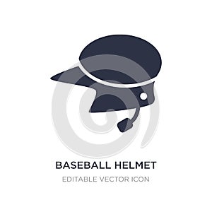 baseball helmet icon on white background. Simple element illustration from Sports concept