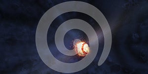 Baseball Hit into Space