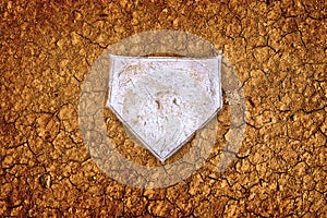 Baseball Home Plate Base Ball Homeplate American Sports Competition Cracked Dirt