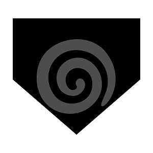 Baseball home plate base on the white background. Isolated illustration