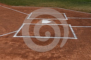 Baseball Home Plate and Batters Box