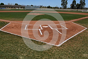 Baseball Home Plate and Batters Box.