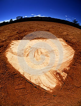 Baseball Home Plate Dark Dirt