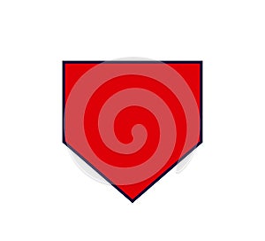 Baseball Home Plate Vector Icon. Crossed Bats. Vector Template Design. Silhouette. Playing. Home base. Sport