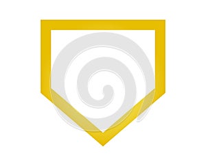 Baseball Home Plate Vector Icon. Vector Template Design. Silhouette. Playing. Home base. Sport. Baseball Diamond