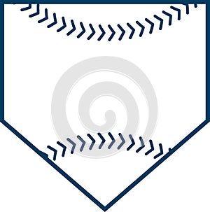 Baseball Home Plate Vector Icon. Vector Template Design. Silhouette. Playing. Home base. Sport