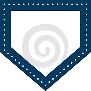 Baseball Home Plate Vector Icon. Vector Template Design. Silhouette. Playing. Home base. Sport