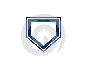 Baseball Home Plate Vector Icon. Vector Template Design. Silhouette. Playing. Home base. Sport