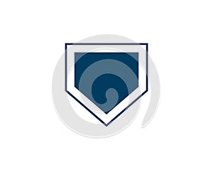 Baseball Home Plate Vector Icon. Vector Template Design. Silhouette. Playing. Home base. Sport