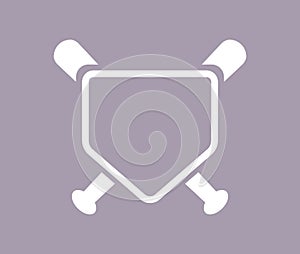 Baseball Home Plate Vector Icon. Vector Template Design. Silhouette. Playing. Home base. Sport