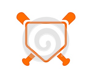 Baseball Home Plate Vector Icon. Vector Template Design. Silhouette. Playing. Home base. Sport