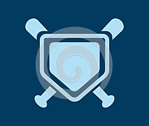 Baseball Home Plate Vector Icon. Vector Template Design. Silhouette. Playing. Home base. Sport