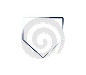 Baseball Home Plate Vector Icon. Vector Template Design. Silhouette. Playing. Home base. Sport. Diamond Baseball