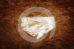 Baseball Homeplate in Brown Dirt for Sports American Past Time