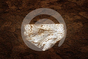 Baseball Homeplate in Brown Dirt for Sports American Past Time