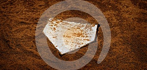 Baseball Homeplate in Brown Dirt for Sports American Past Time