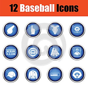 Baseball icon set.