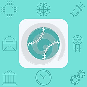 Baseball vector icon sign symbol