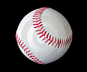 Baseball isolated over black