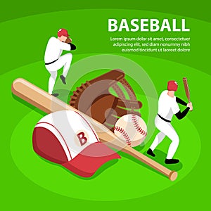 Baseball Isometric Illustration