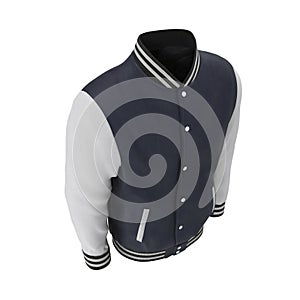 Baseball Jacket on white. 3D illustration