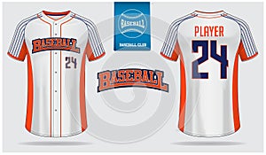 Baseball jersey, sport uniform, raglan t-shirt sport template design. Baseball t-shirt mock up. Front, back view baseball uniform.