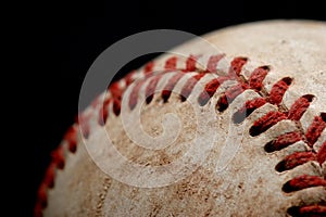 Baseball macro over black