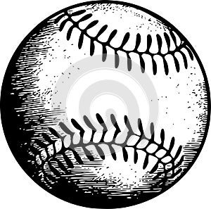 Baseball - minimalist and flat logo - vector illustration