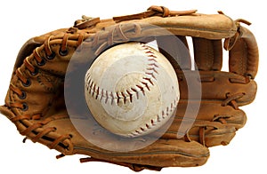 Baseball Mitt and Softball