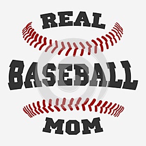 Baseball mom Typography