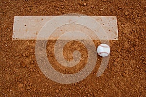 Baseball near the Pitchers Mound